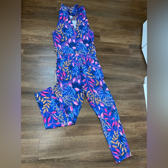 Lilly Pulitzer Wyota Jumpsuit in Blue Size Small - Picture 3 of 4
